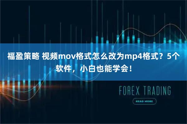 福盈策略 视频mov格式怎么改为mp4格式？5个软件，小白也能学会！